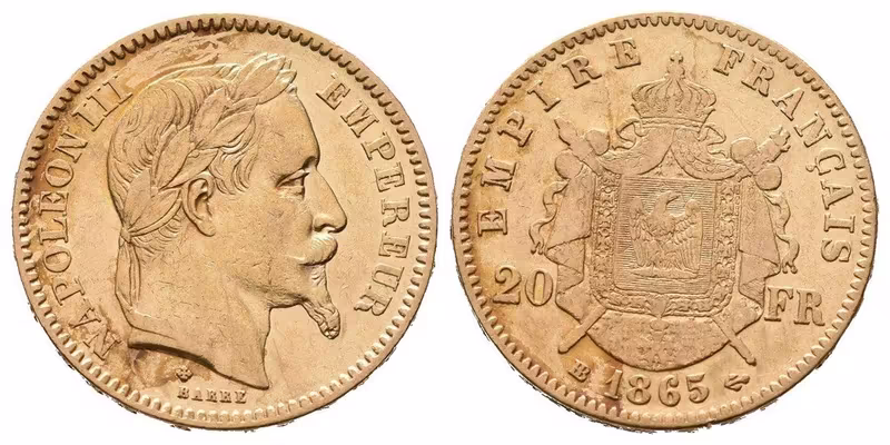 Francie, 20 Frank 1865 BB, Strasbourg