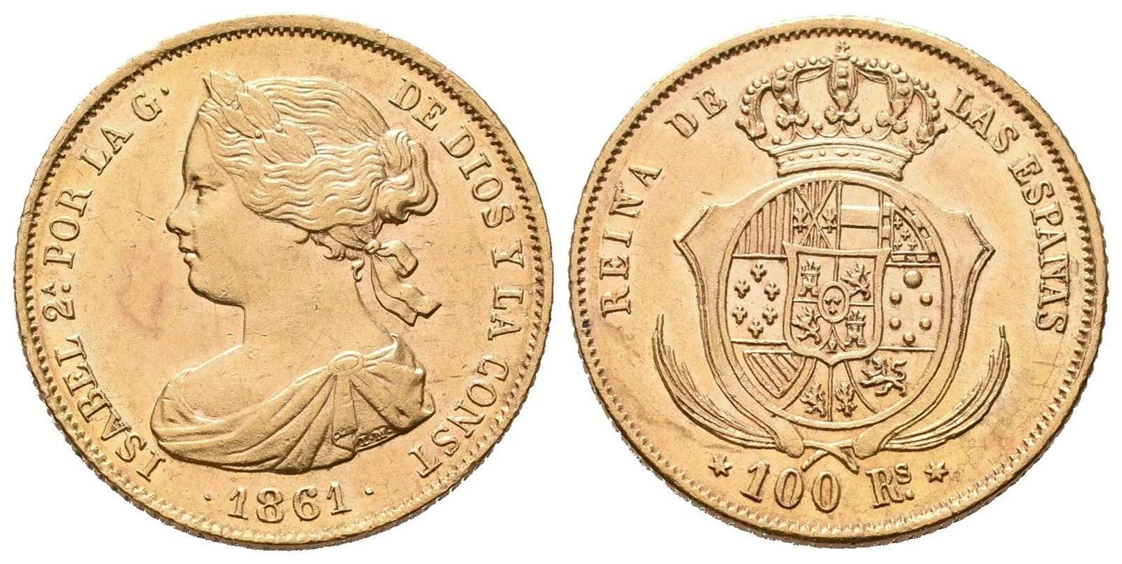 Španělsko, 100 Real 1861