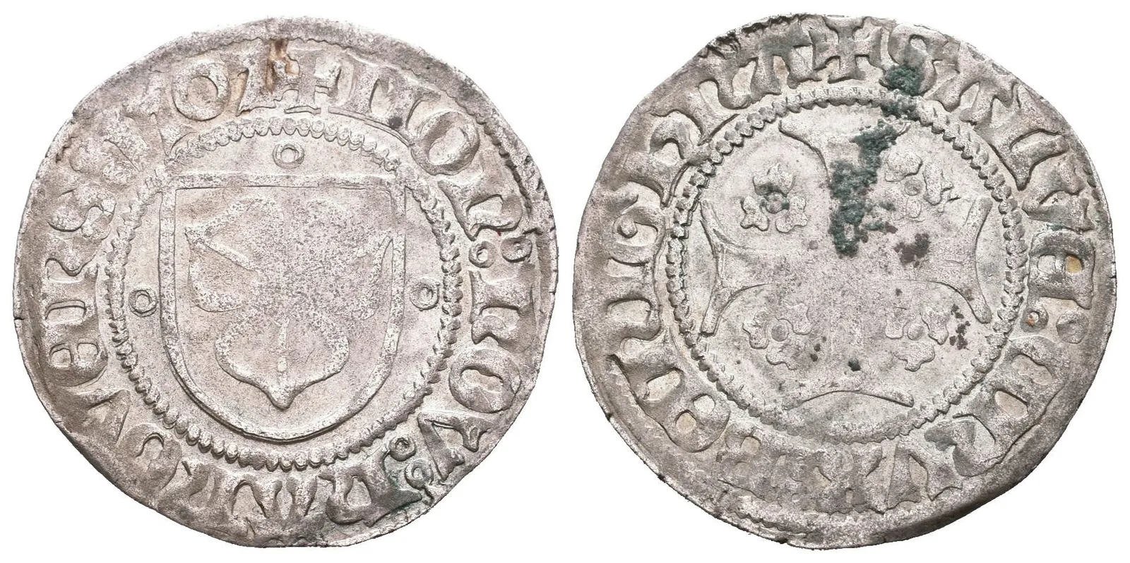 Křížový groš 1501, Buck/Meier 88, pěkná zachovalost, patina, oxidace — 1