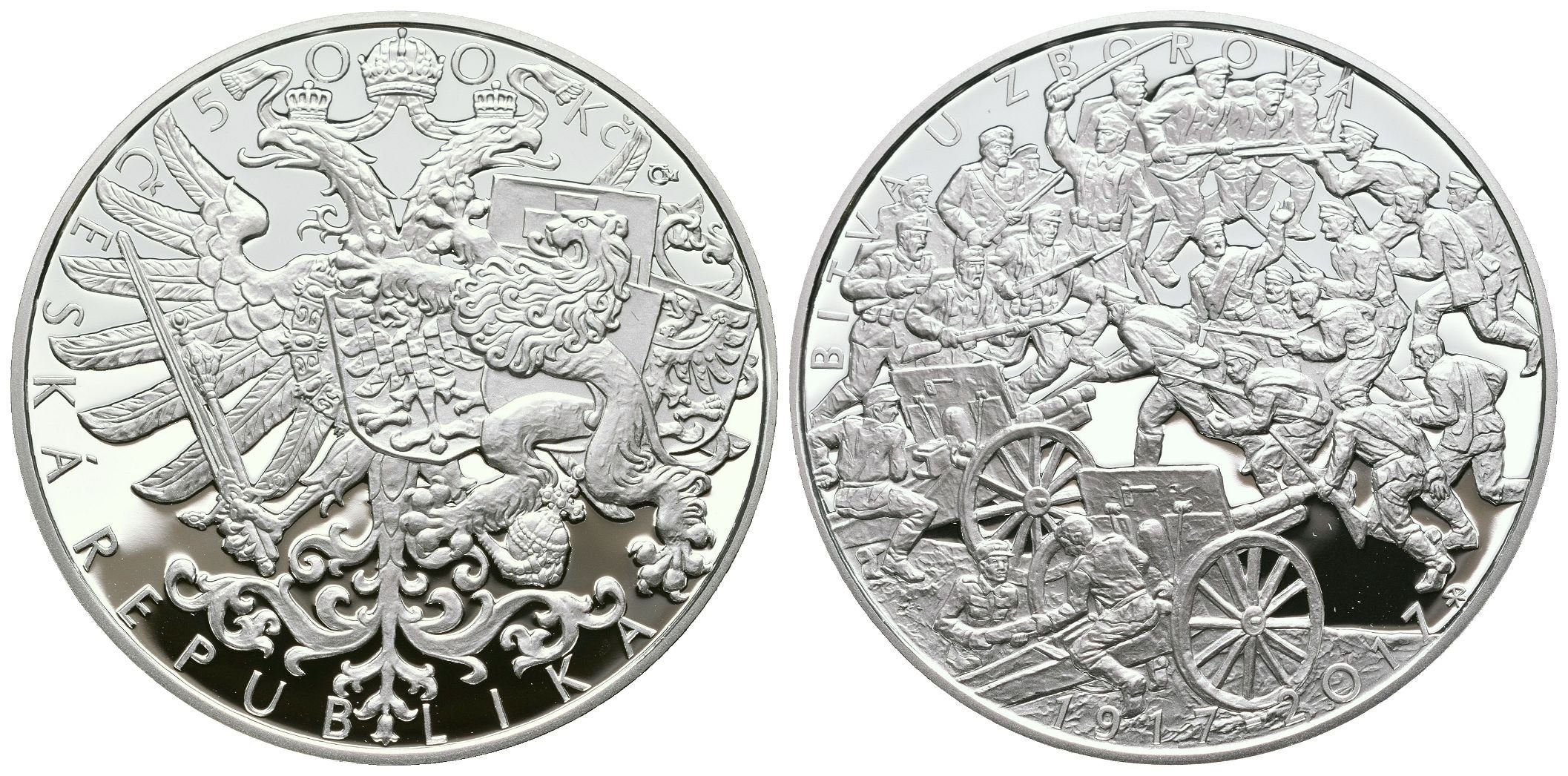 500 Kč 2017 - Bitva u Zborova, PROOF