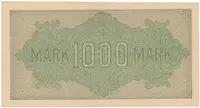 Německo, 1000 Mark 1922, vod. Kreuzblütten, fialové číslo, Ro.75k - fotografie 2