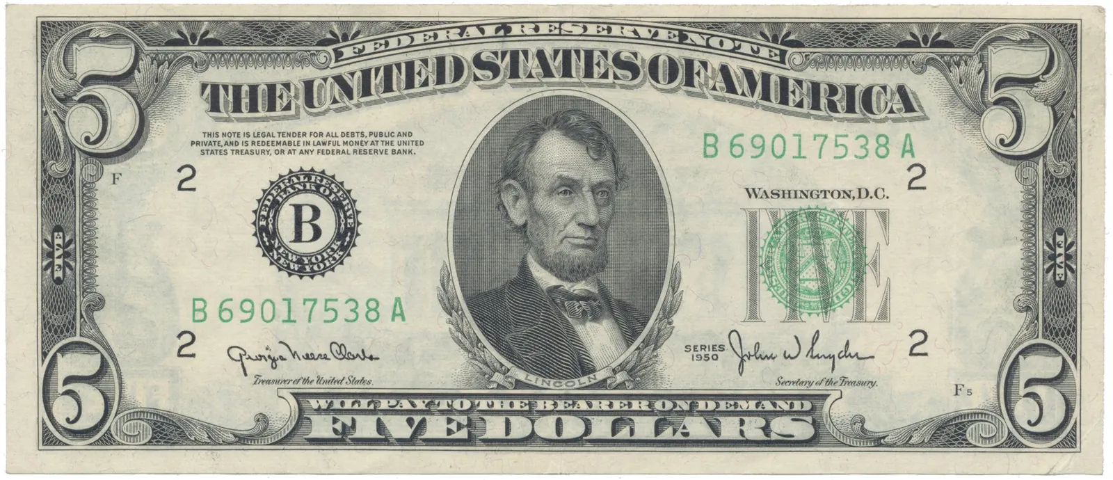 USA, 5 Dollars 1950, Pick.438