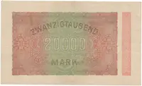 Německo, 20000 Mark 1923, Ro.84j - fotografie 2