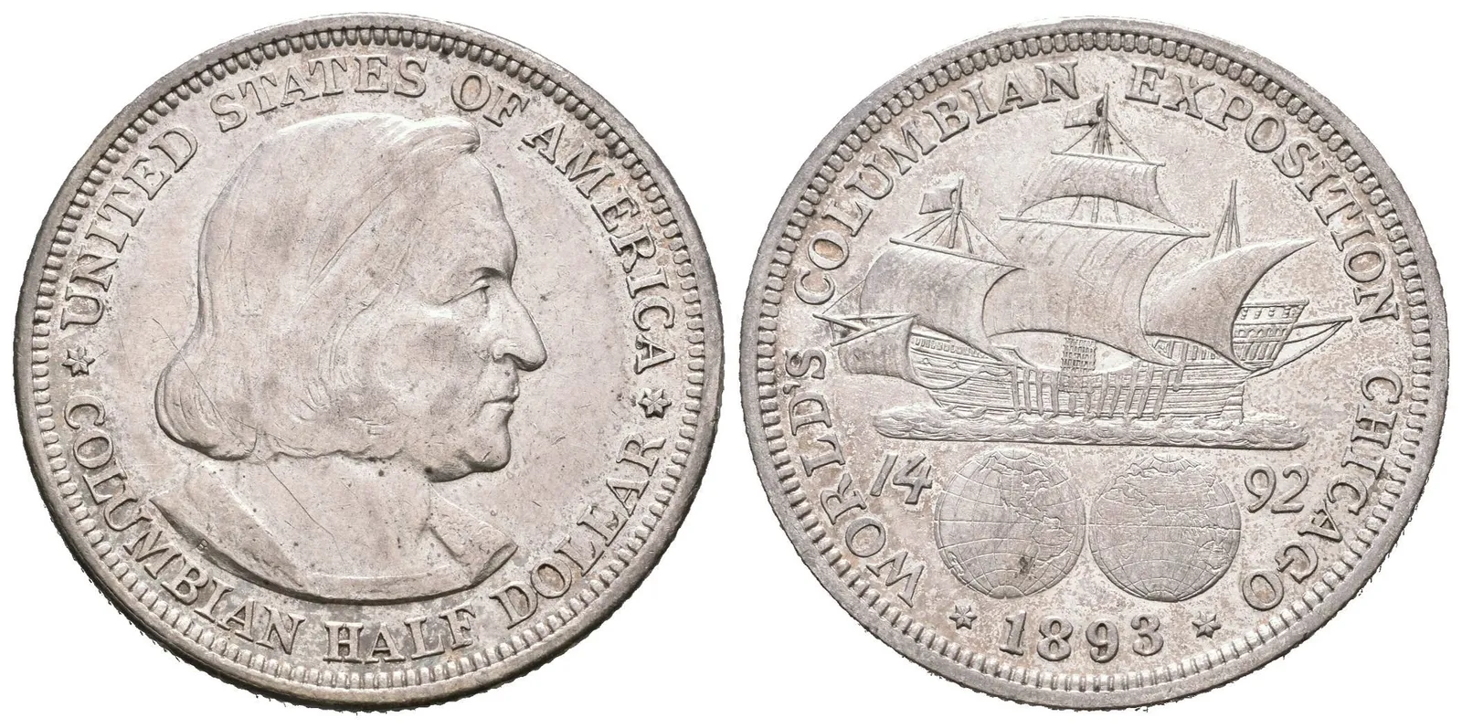 1/2 Dollar 1893 - Kolumbovská výstava, KM.117, — 1