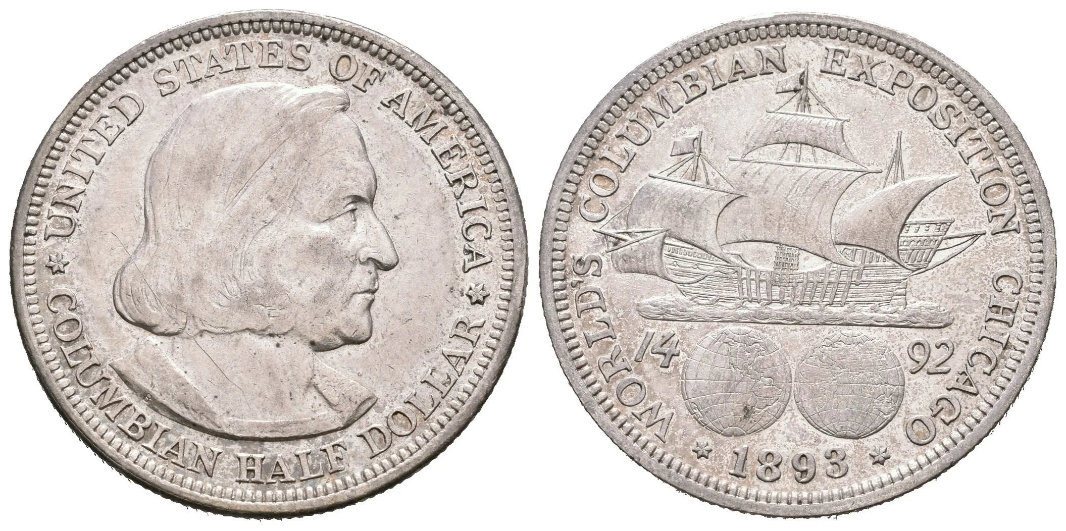 1/2 Dollar 1893 - Kolumbovská výstava, KM.117, — 1