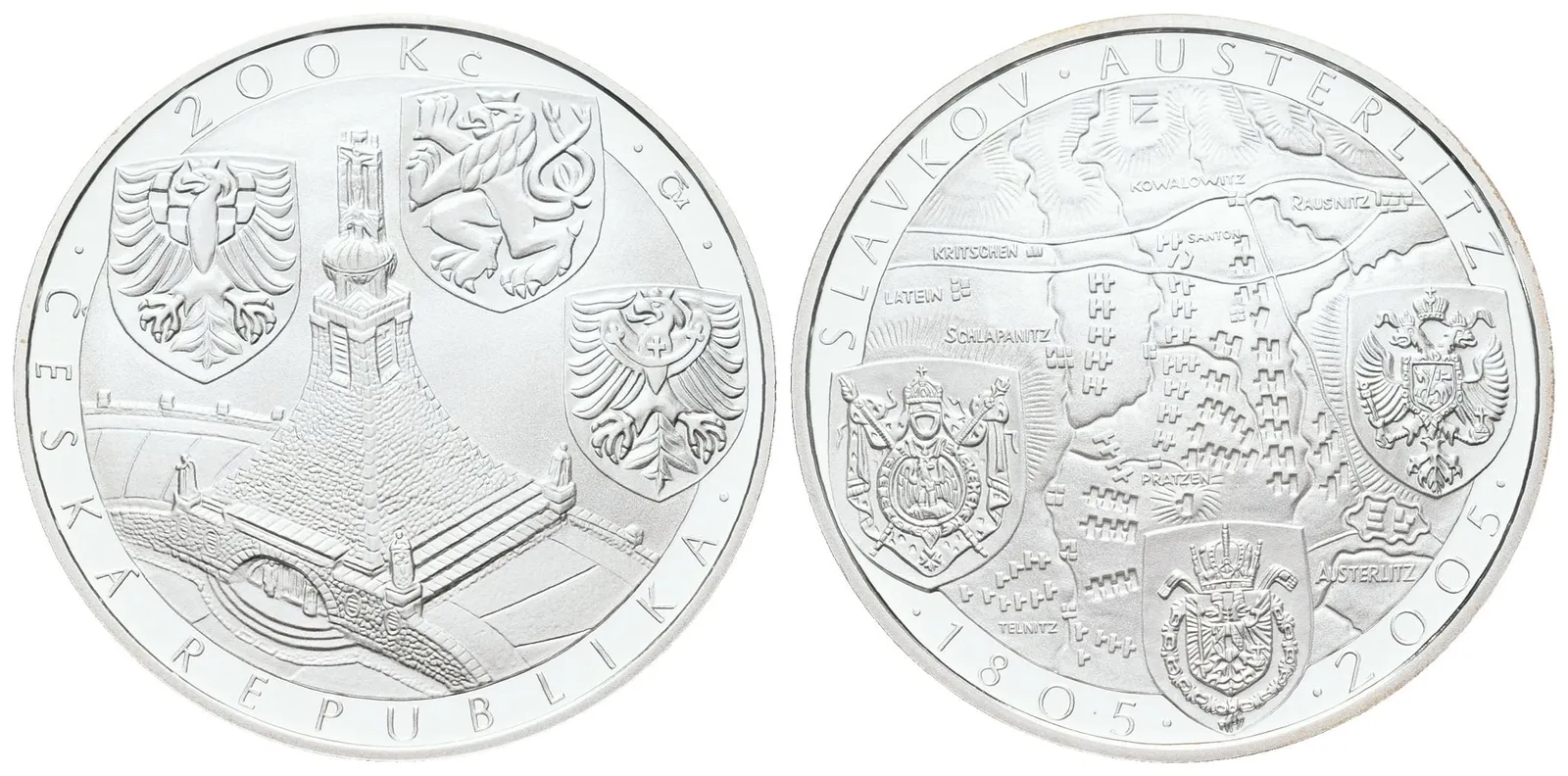 200 Kč 2005 - Bitva u Slavkova, PROOF