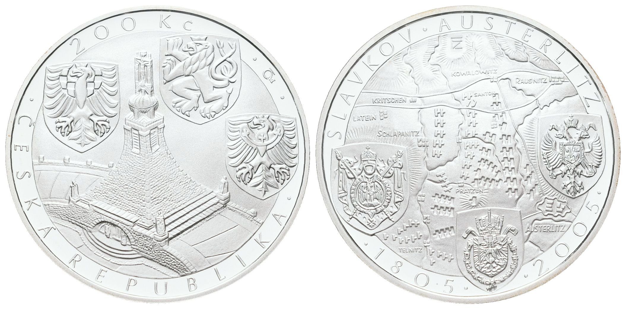 200 Kč 2005 - Bitva u Slavkova, PROOF