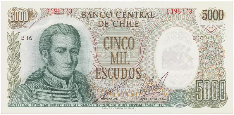 Chile, 10 Pesos (1967~1976), P.147b