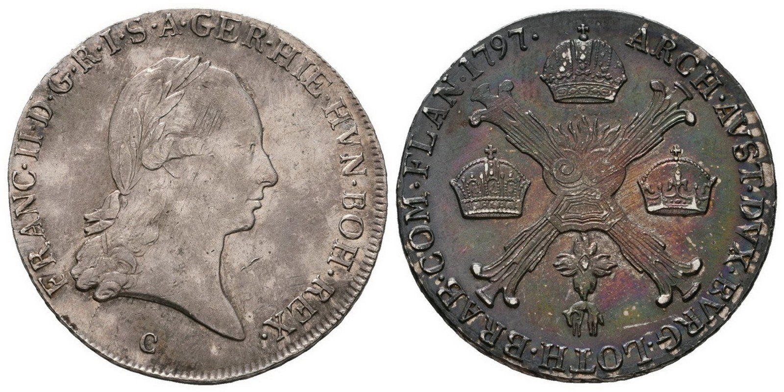 František II., 1/4 Tolar křížový 1797 C, Praha