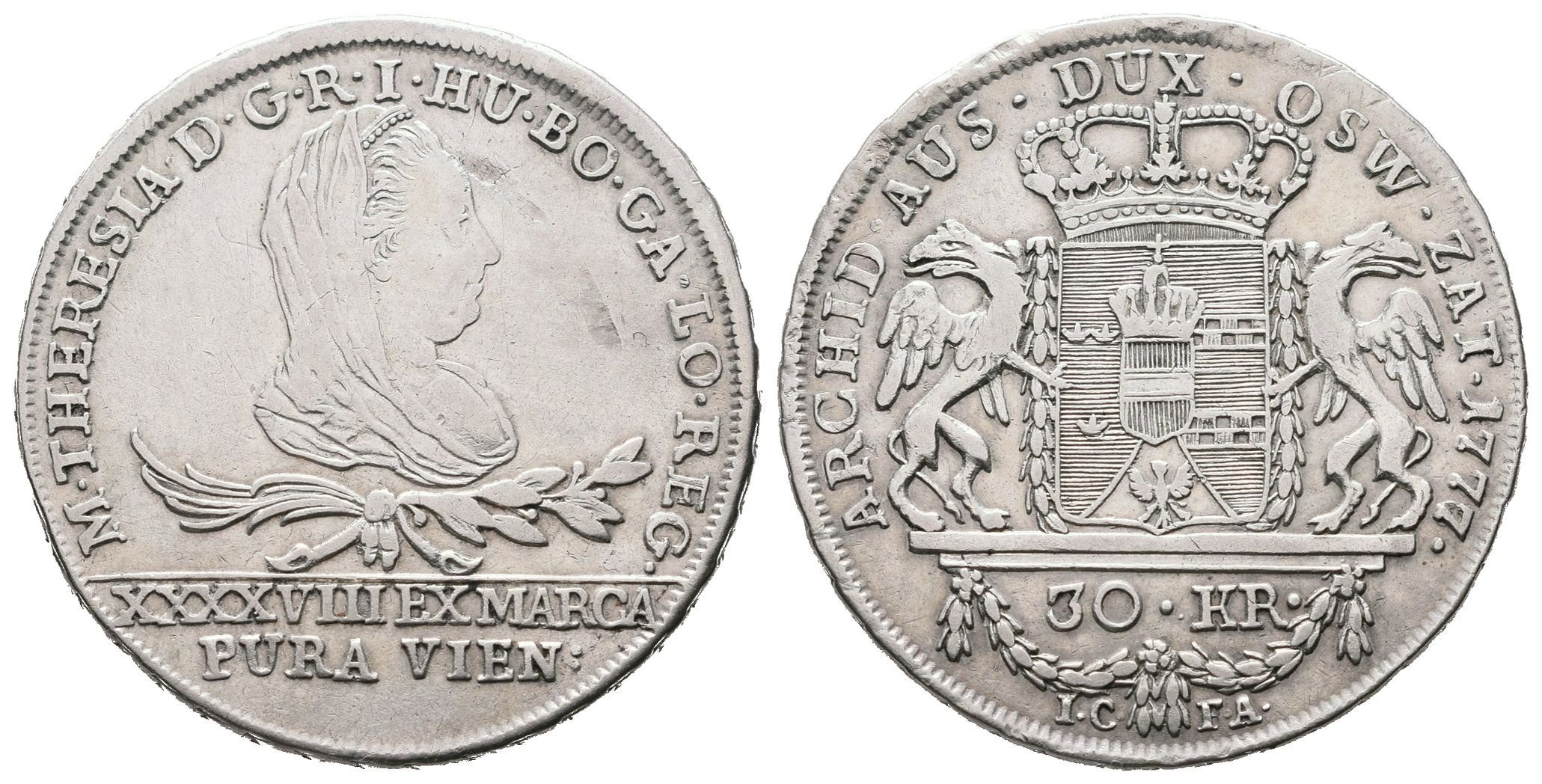 Marie Terezie, 30 Krejcar 1777, Vídeň