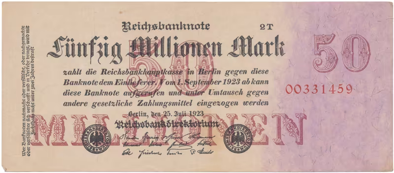 Německo, 50 Millionen Mark 1923, Ro.97c