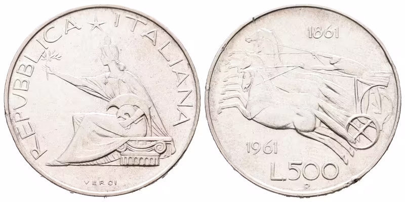 Itálie, 500 Lira 1961