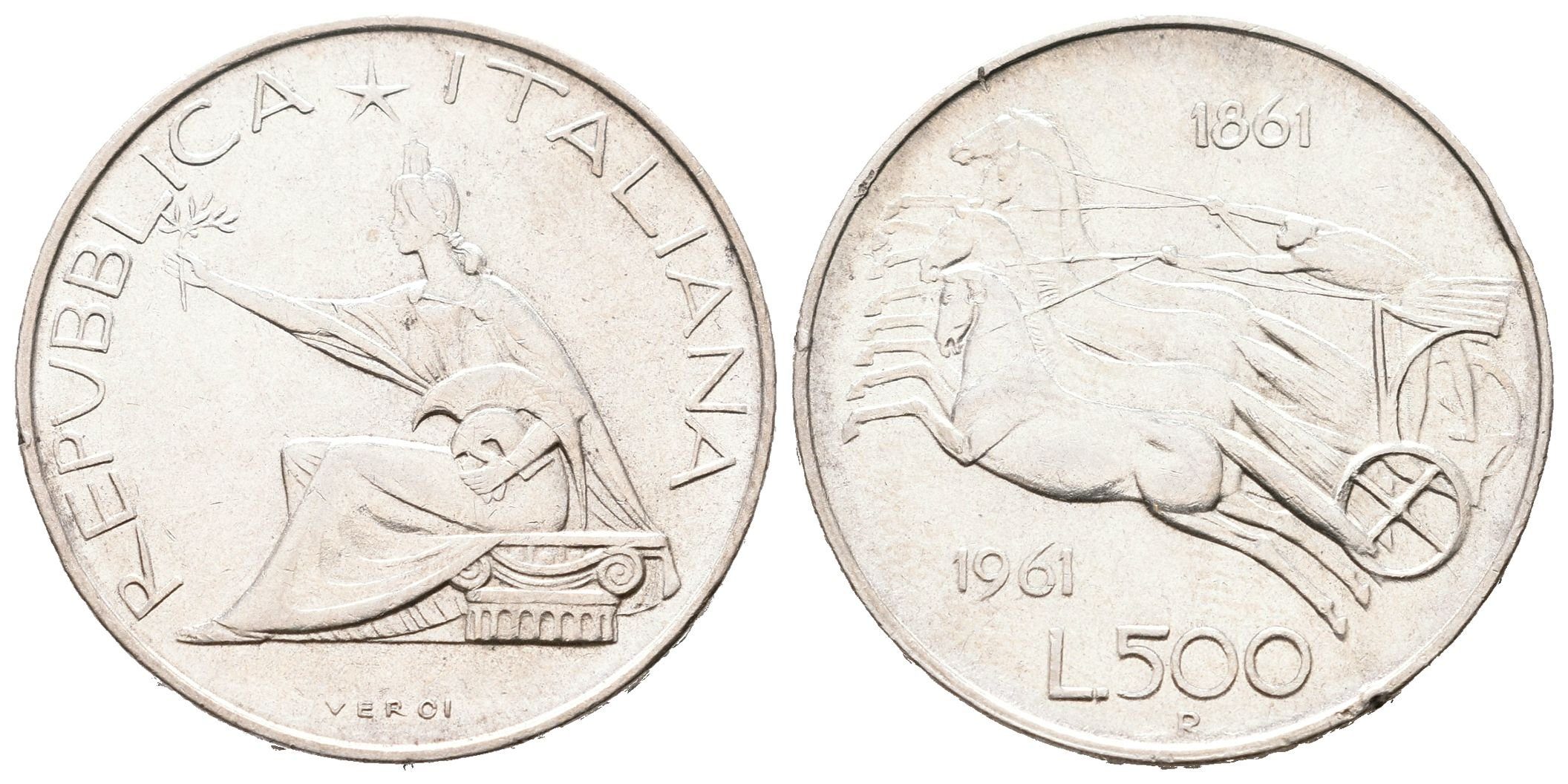 Itálie, 500 Lira 1961