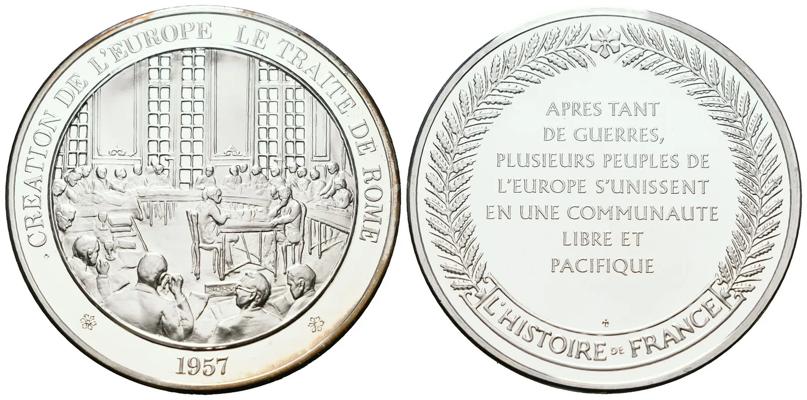 Francie - AR Medaile b.l. - Le traité de Rome