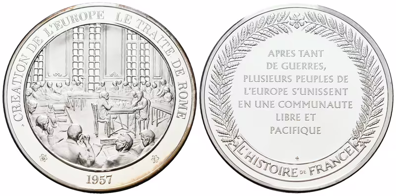 Francie - AR Medaile b.l. - Le traité de Rome