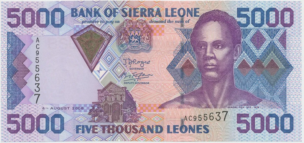 Sierra Leone, 5000 Leones 2006, P.27c