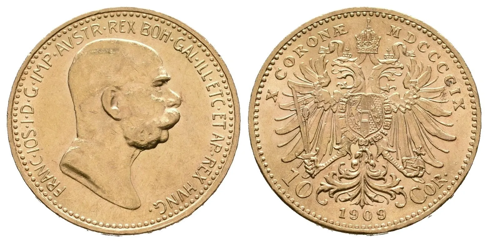10 Koruna 1909, typ Marschall