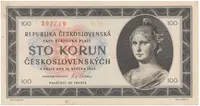 100 Koruna 1945, série B 33, Hej.77a