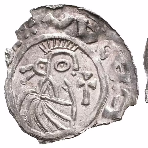 Denár, Cach 123, olámaný (0,88 g)