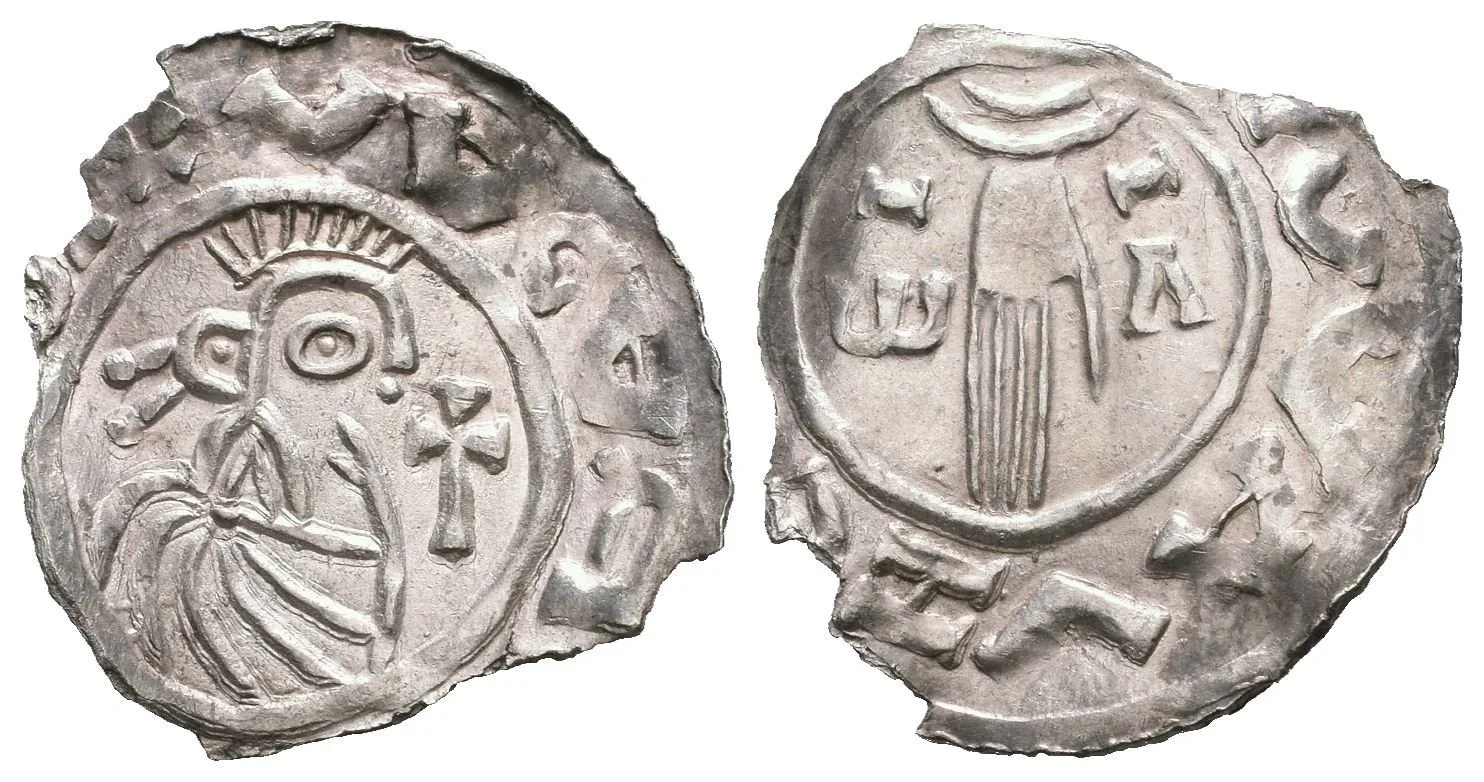 Denár, Cach 123, olámaný (0,88 g) — 1