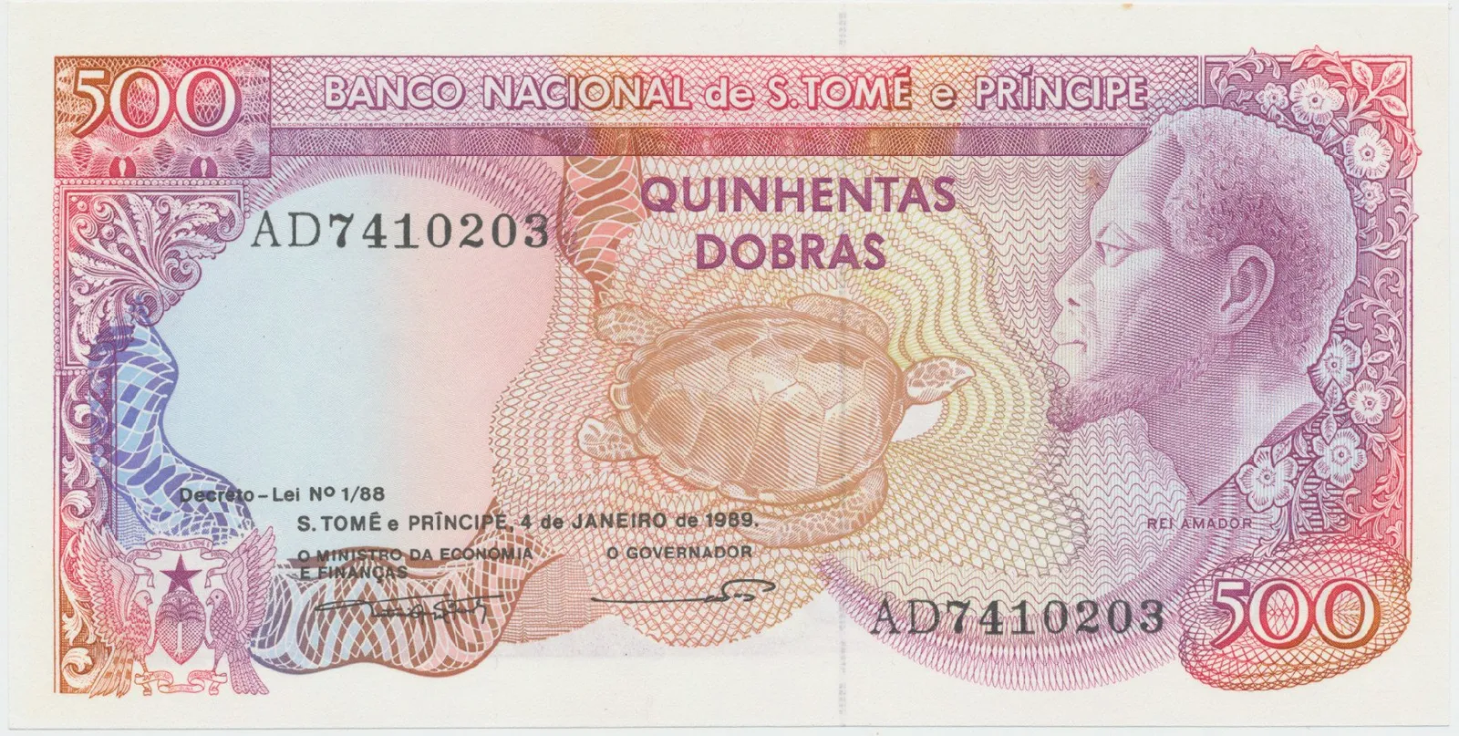 Svatý Tomáš a Princův ostrov, 500 Dobras 1989, P.61