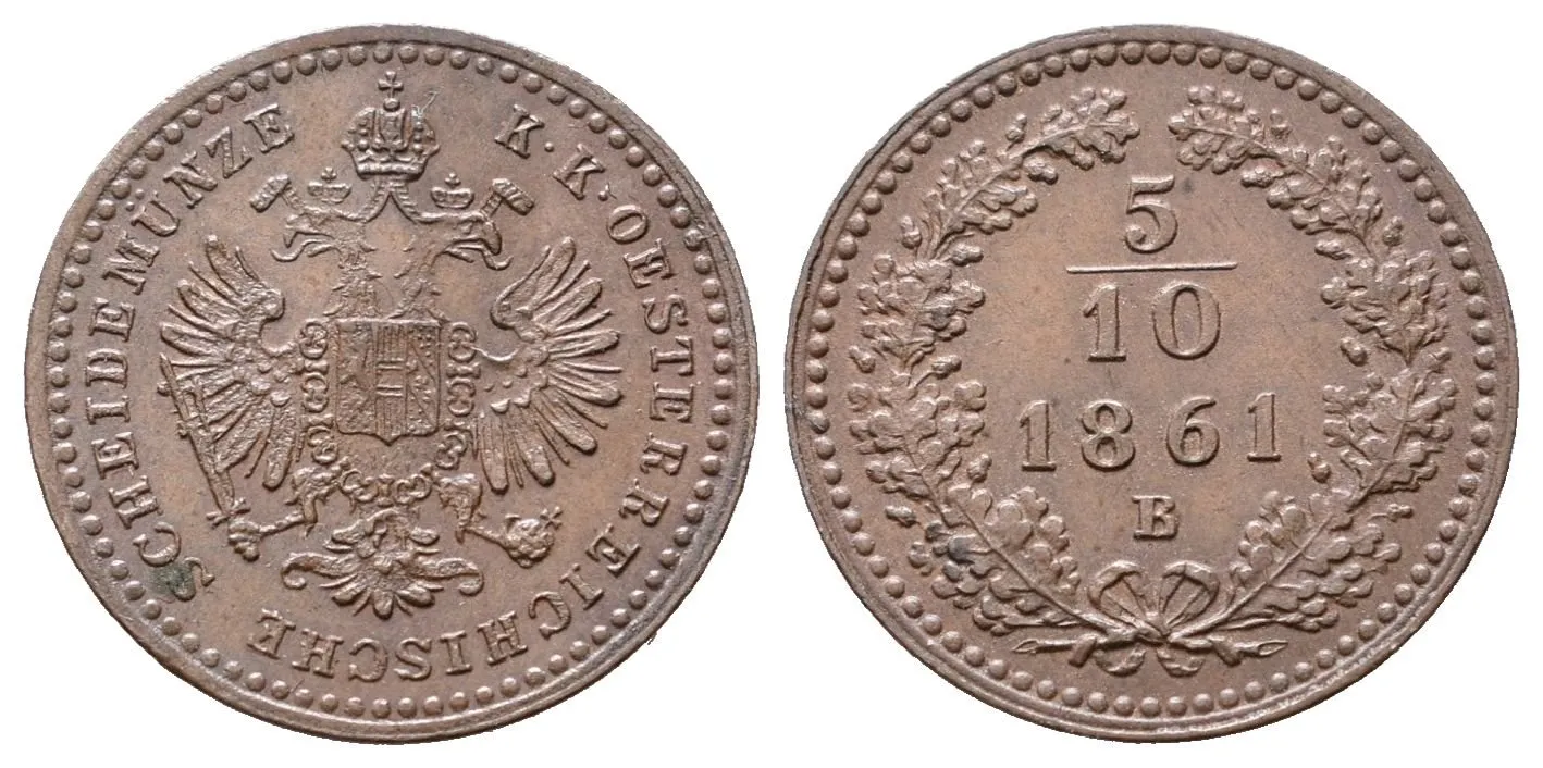 5/10 Krejcar 1861 B