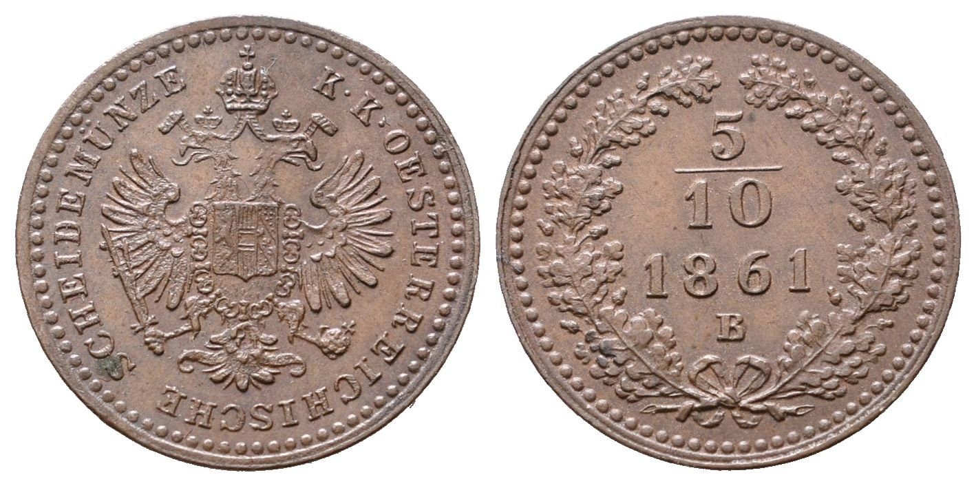 5/10 Krejcar 1861 B