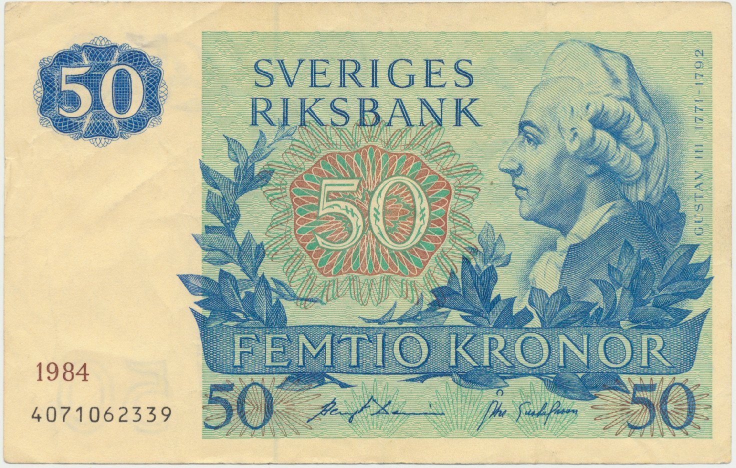 Švédsko, 50 Kronor 1984, P.53d