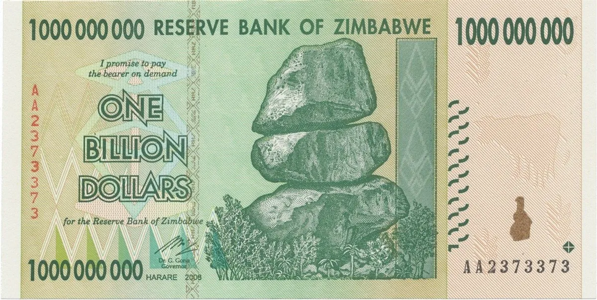Zimbabwe, 1 Billion Dollars 2008, P.83