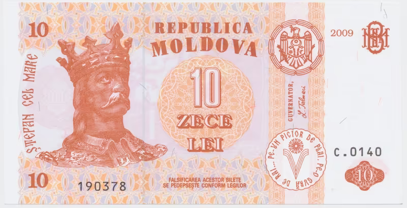 Moldávie, 10 Lei 2009, P.9f
