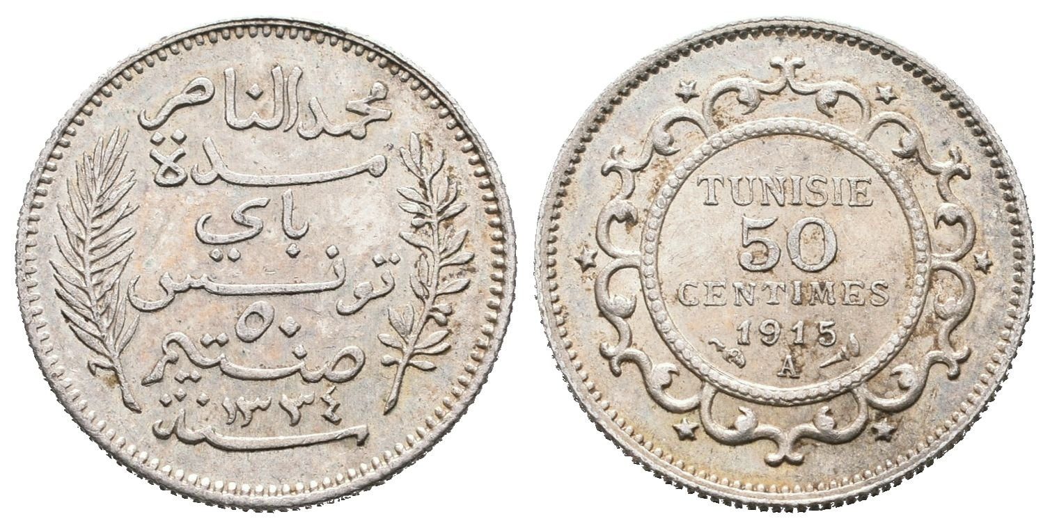 Tunis, 50 Centimes 1915 A