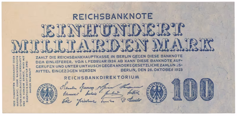 Německo, 100 Milliarden Mark 1923, Ro.123