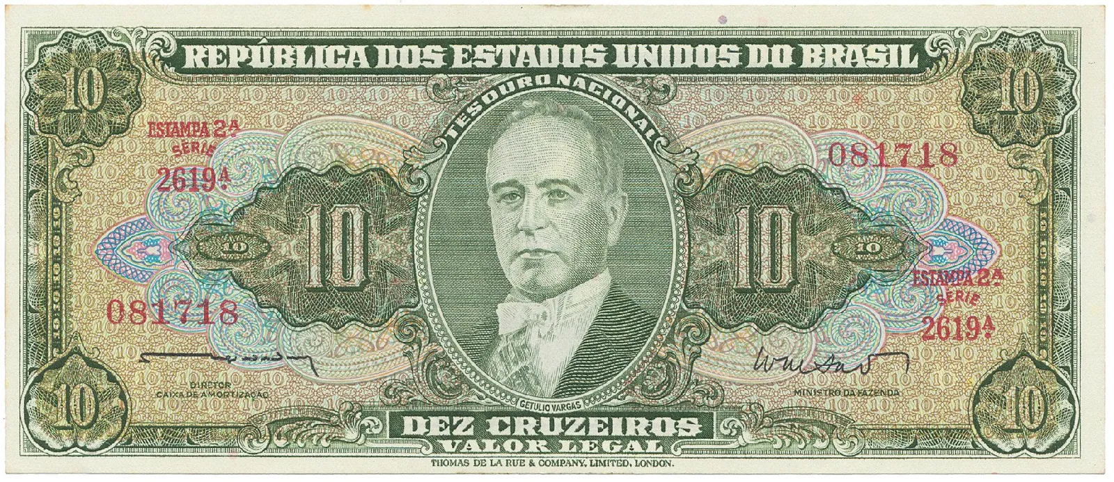 Brazílie, 10 Cruzeiros (1962), P.177