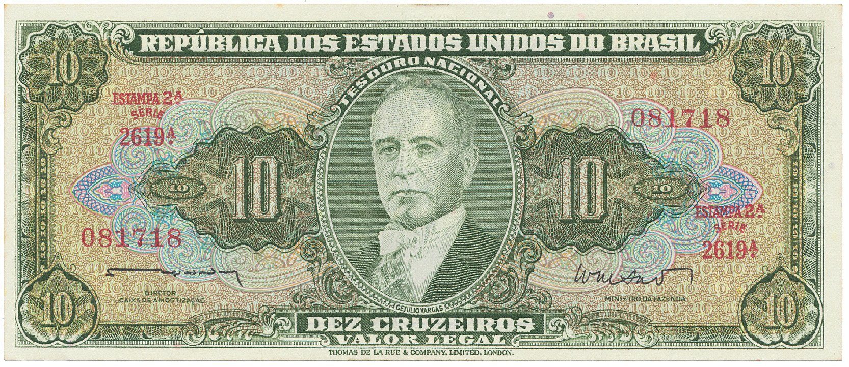 Brazílie, 10 Cruzeiros (1962), P.177