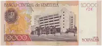 Venezuela, 10.000 Bolivares 2001, anulát - MUESTRA SIN VALOR, P.85bs - fotografie 2