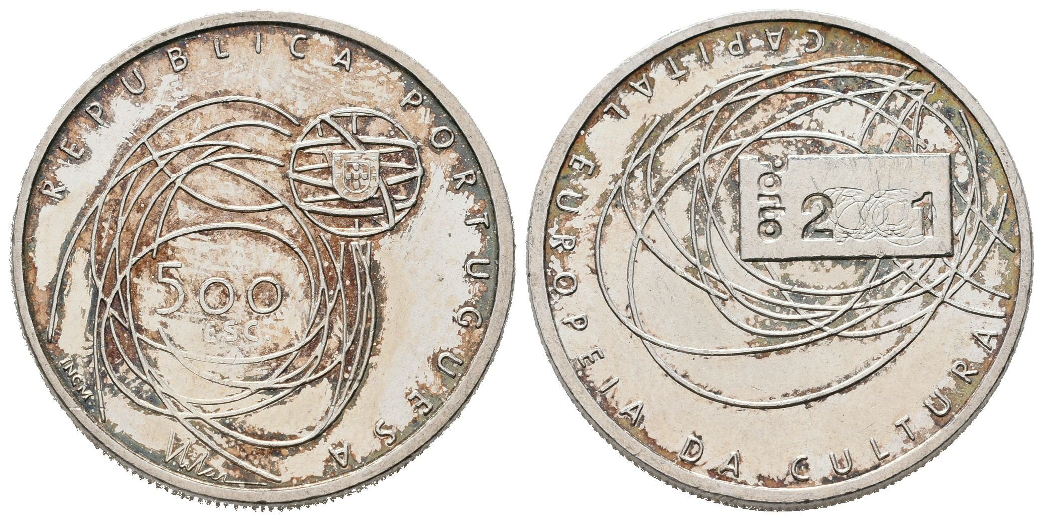Portugalsko, 500 Escudos 2001 - Porto – evropské hlavní město kultury