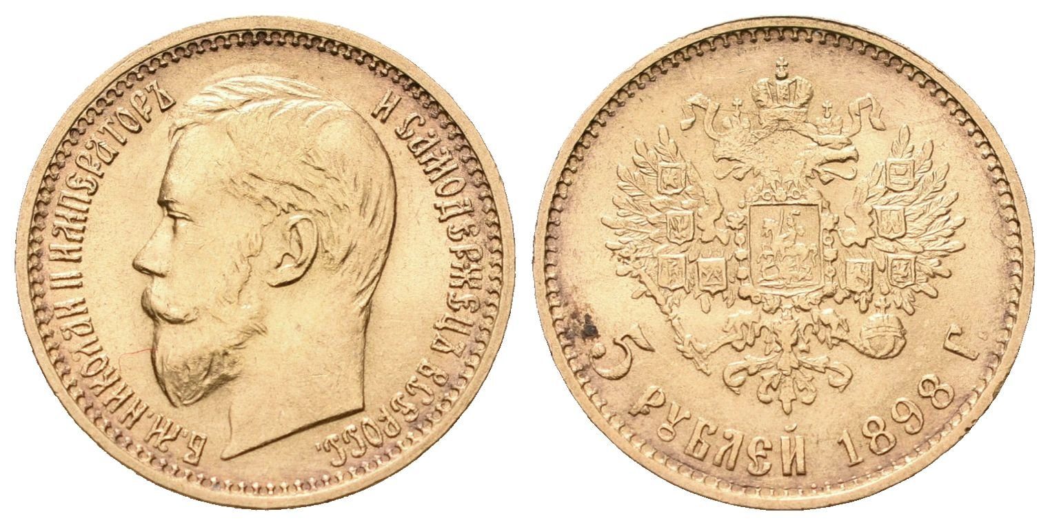 Rusko, 5 Rubl 1898 AG