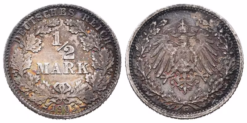 Německé císařství, 1/2 Marka 1905 G