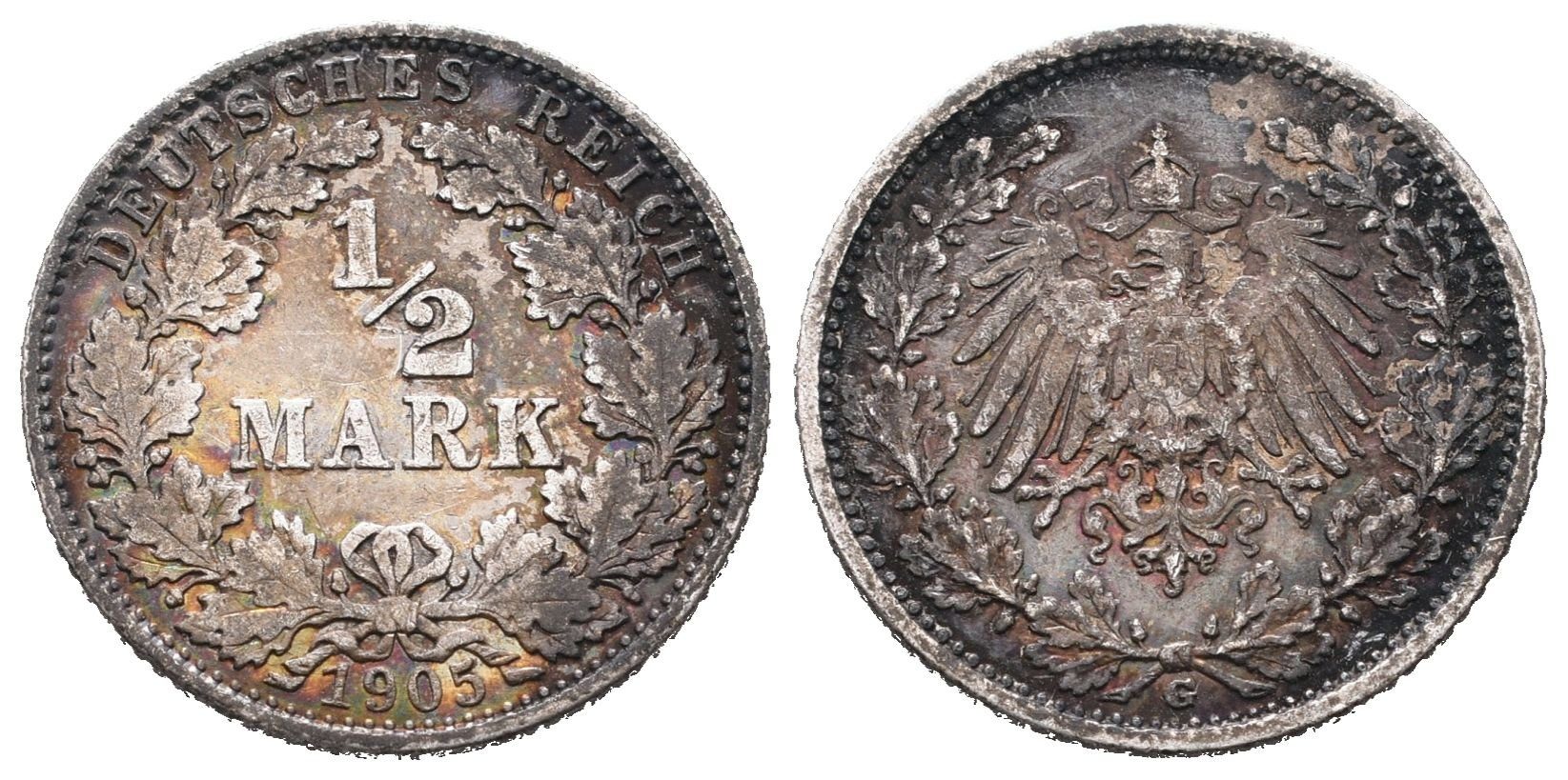 Německé císařství, 1/2 Marka 1905 G
