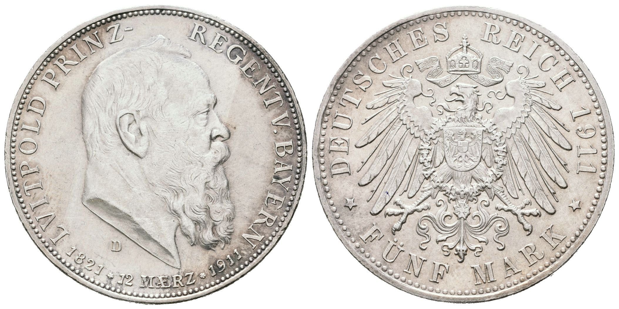 Bavorsko, 5 Marka 1911 - Pamětní