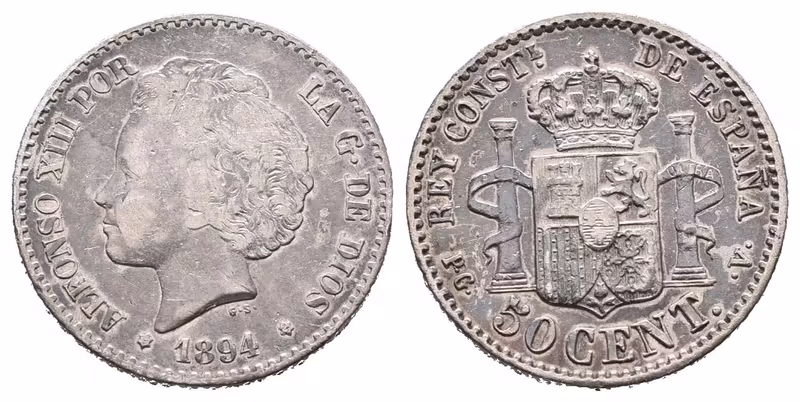 Španělsko, 50 Centimo 1894 PGV
