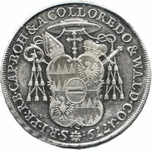 Olomouc - biskupství, Antonín Theodor Colloredo-Waldsee, 1777 - 1811 — 1