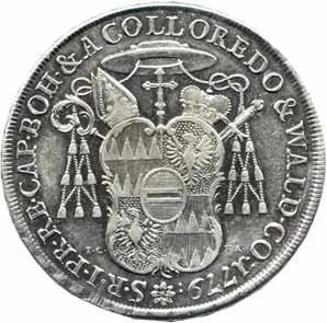 Olomouc - biskupství, Antonín Theodor Colloredo-Waldsee, 1777 - 1811 — 1