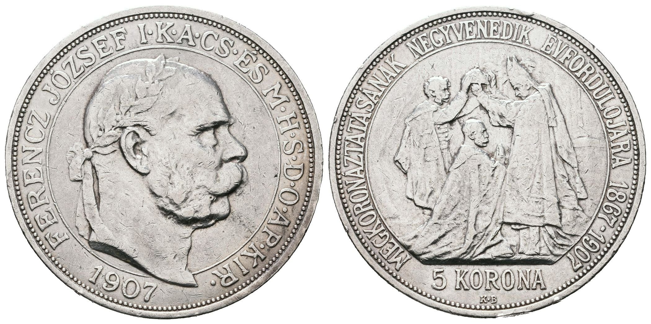 5 Koruna 1907 KB - jubilejní