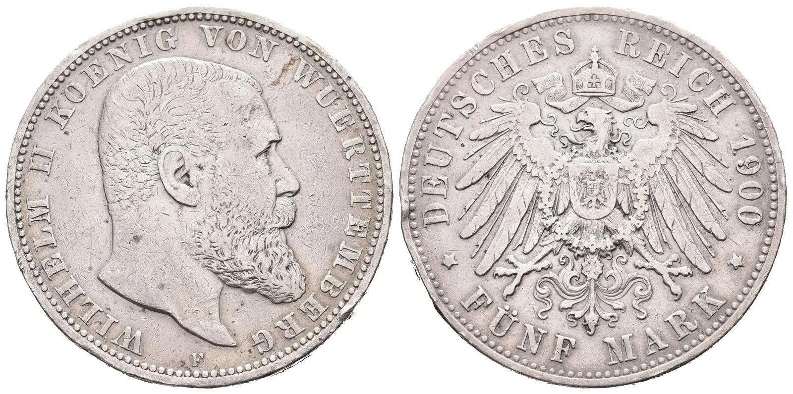 Württembersko, 5 Marka 1900 F