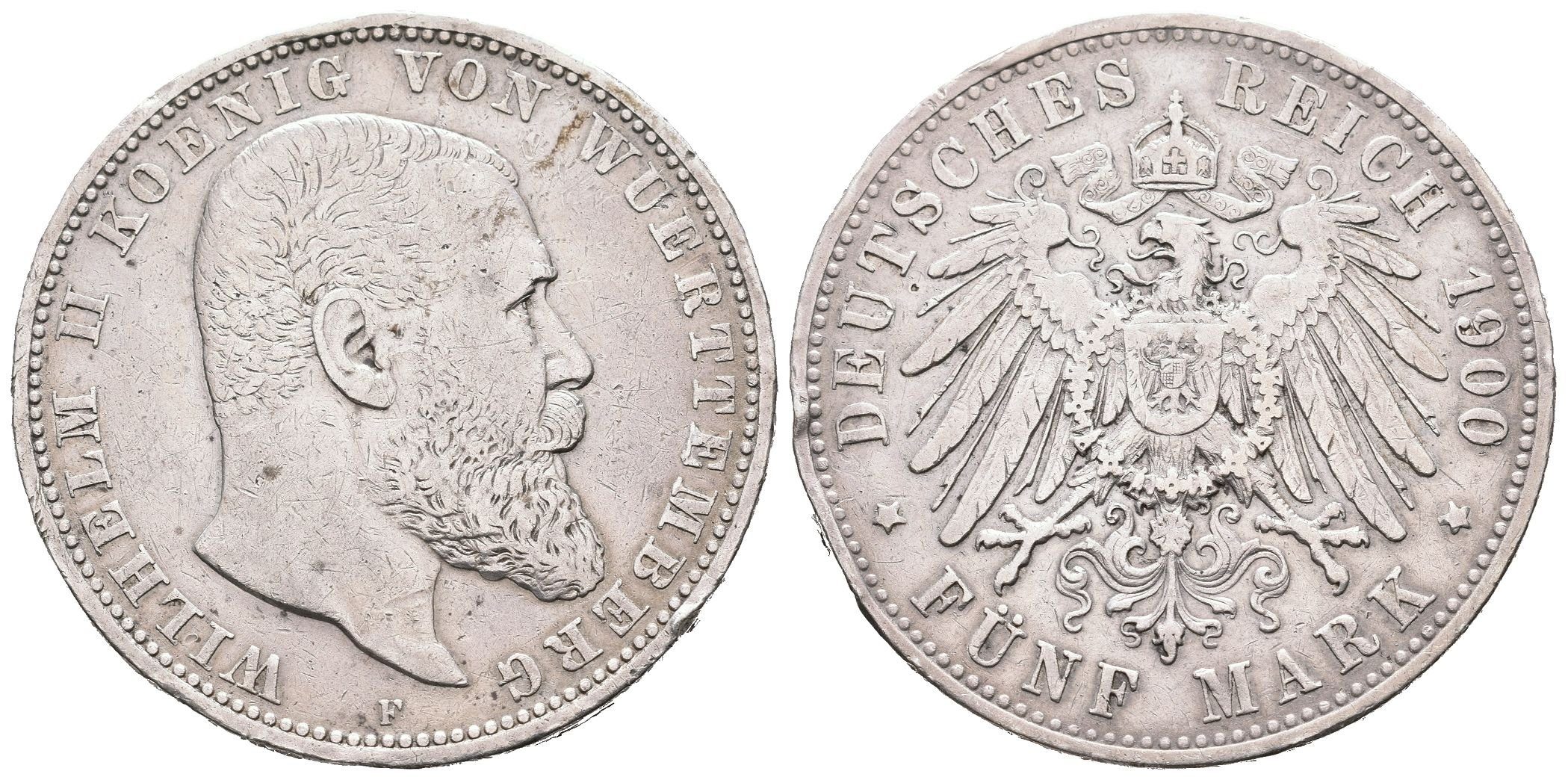 Württembersko, 5 Marka 1900 F