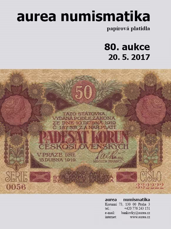 80. Aukce - papírová platidla