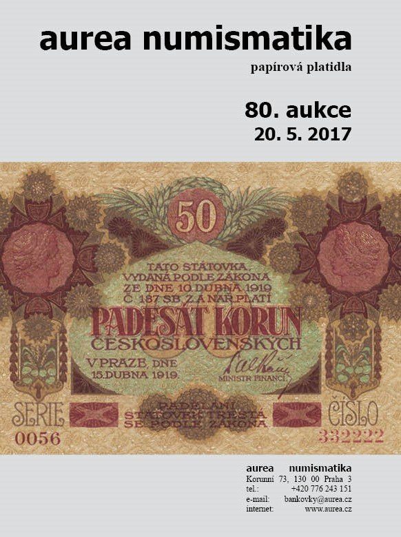 80. Aukce - papírová platidla