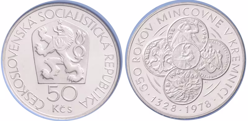 50 Kčs 1978 - Mincovna Kremnica, PROOF