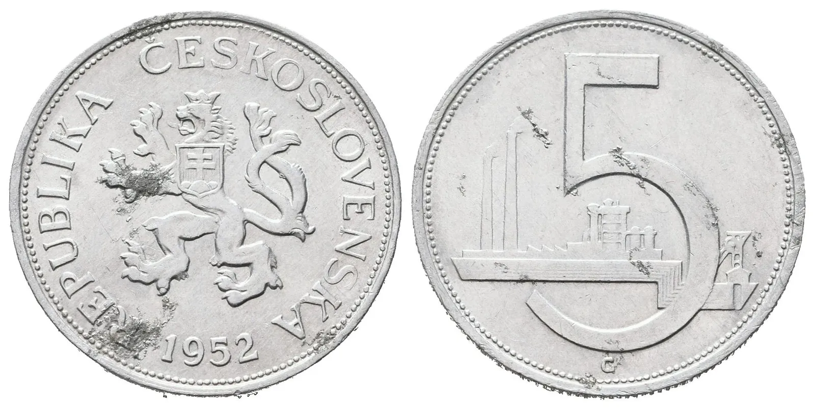 5 Koruna 1952, vzácná
